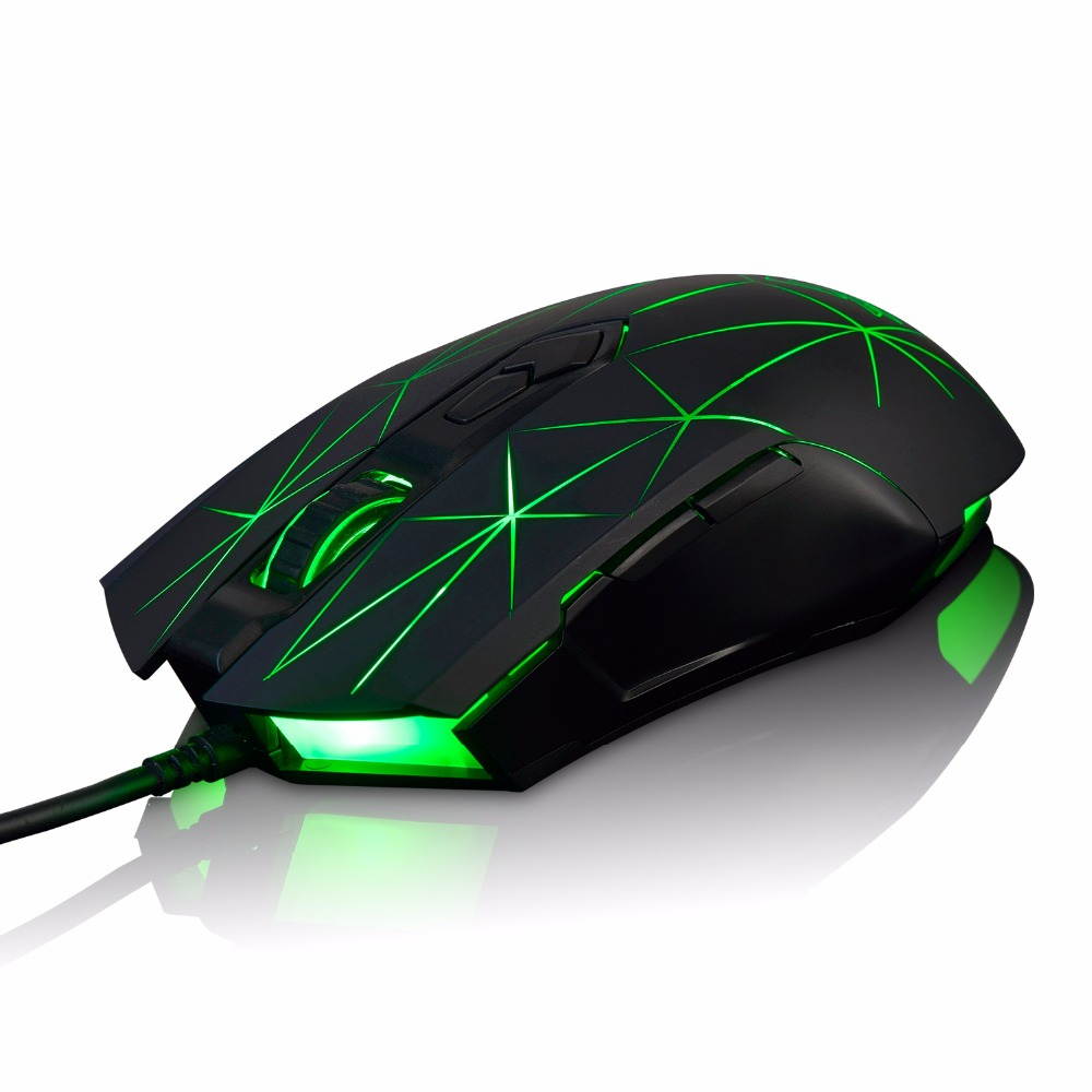 Ajazz AJ52 7 RGB Backlit Modes 2 well-designed side buttons Wired Gaming Mouse Adjustable DPI 750/1000/1250/1500/1750/2000/2500