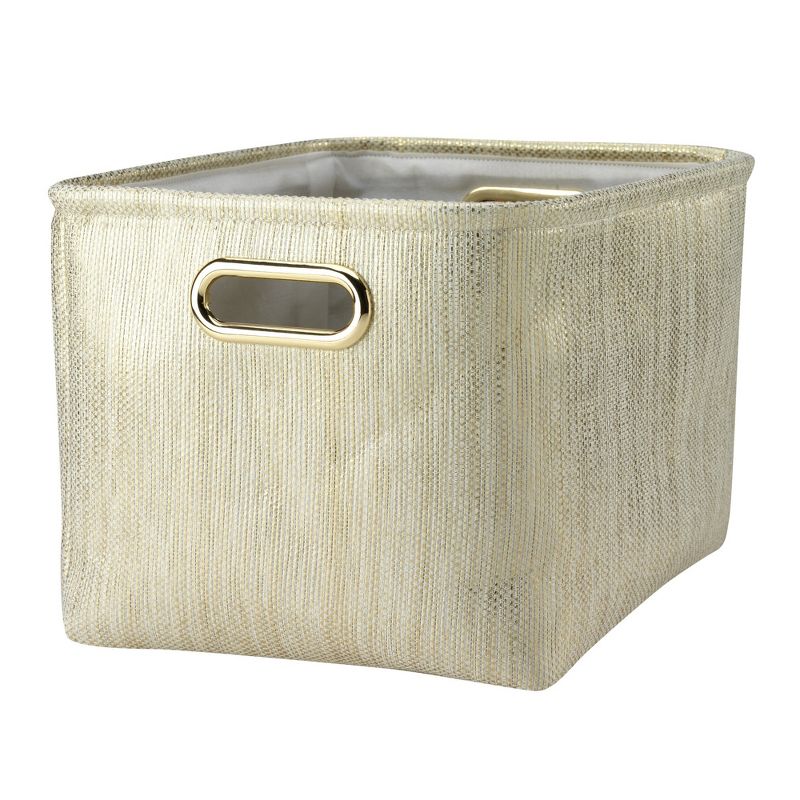 Lambs & Ivy Metallic Gold Storage Basket - 2 Pack