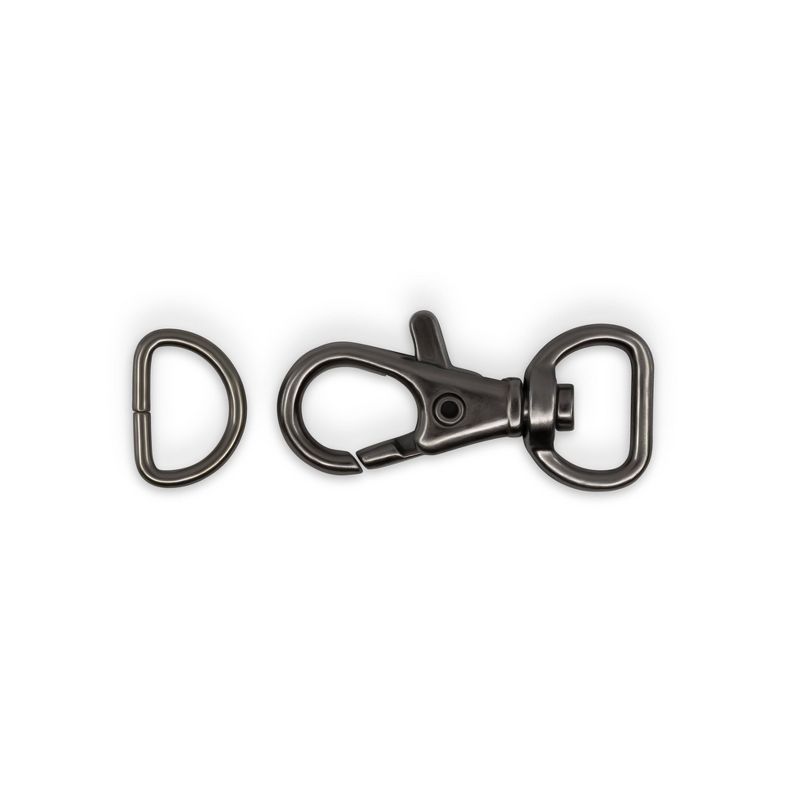 Dritz 12ct Swivel Hooks & D-Rings 1/2" Gunmetal