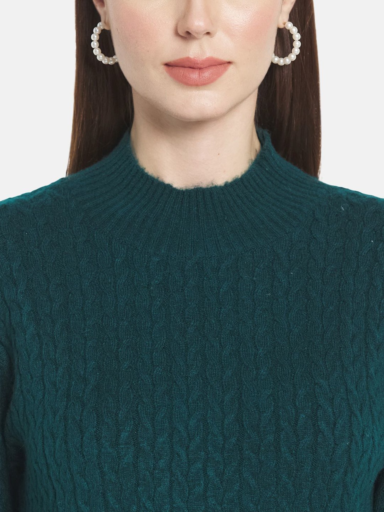 METTLE Green Self Pattern Pullover