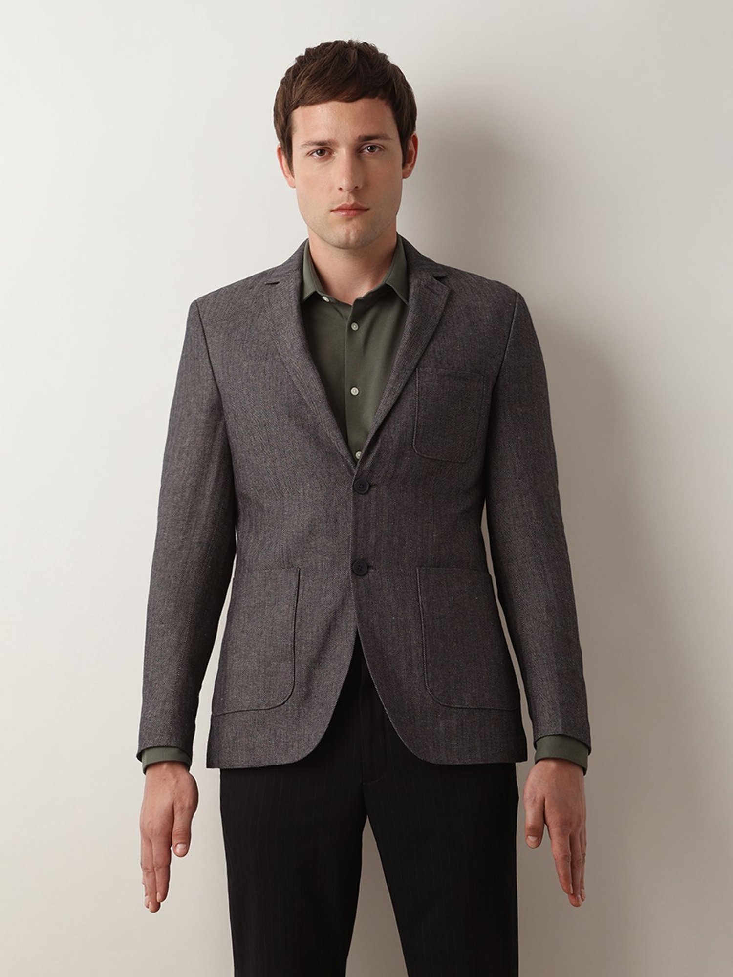 SELECTED HOMME Navy Slim Fit Notch Lapel Blazer