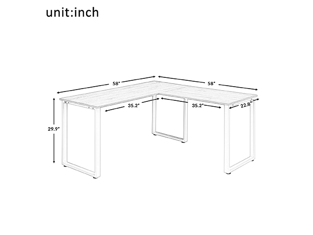 L-Shaped Desk Corner Computer Game Desk PC Laptop Desk Study Desk With CPU Storage Modern Desk With Large Workstation Gaming Desk Home Office Desk,White,GT70