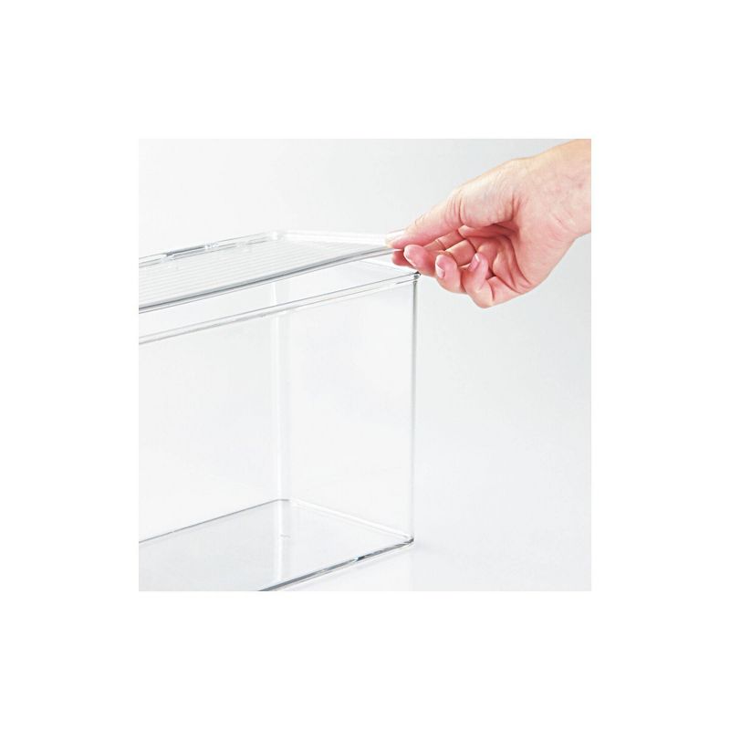iDESIGN 5.5"x13.3"x7" Kitchen Binz Stackable Box Clear