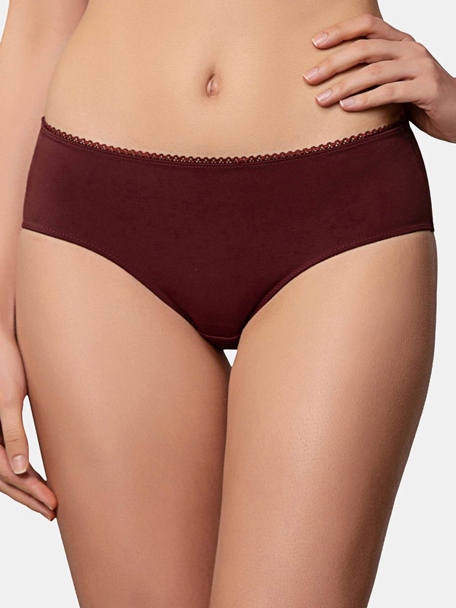 Triumph Maroon Hipster Panty