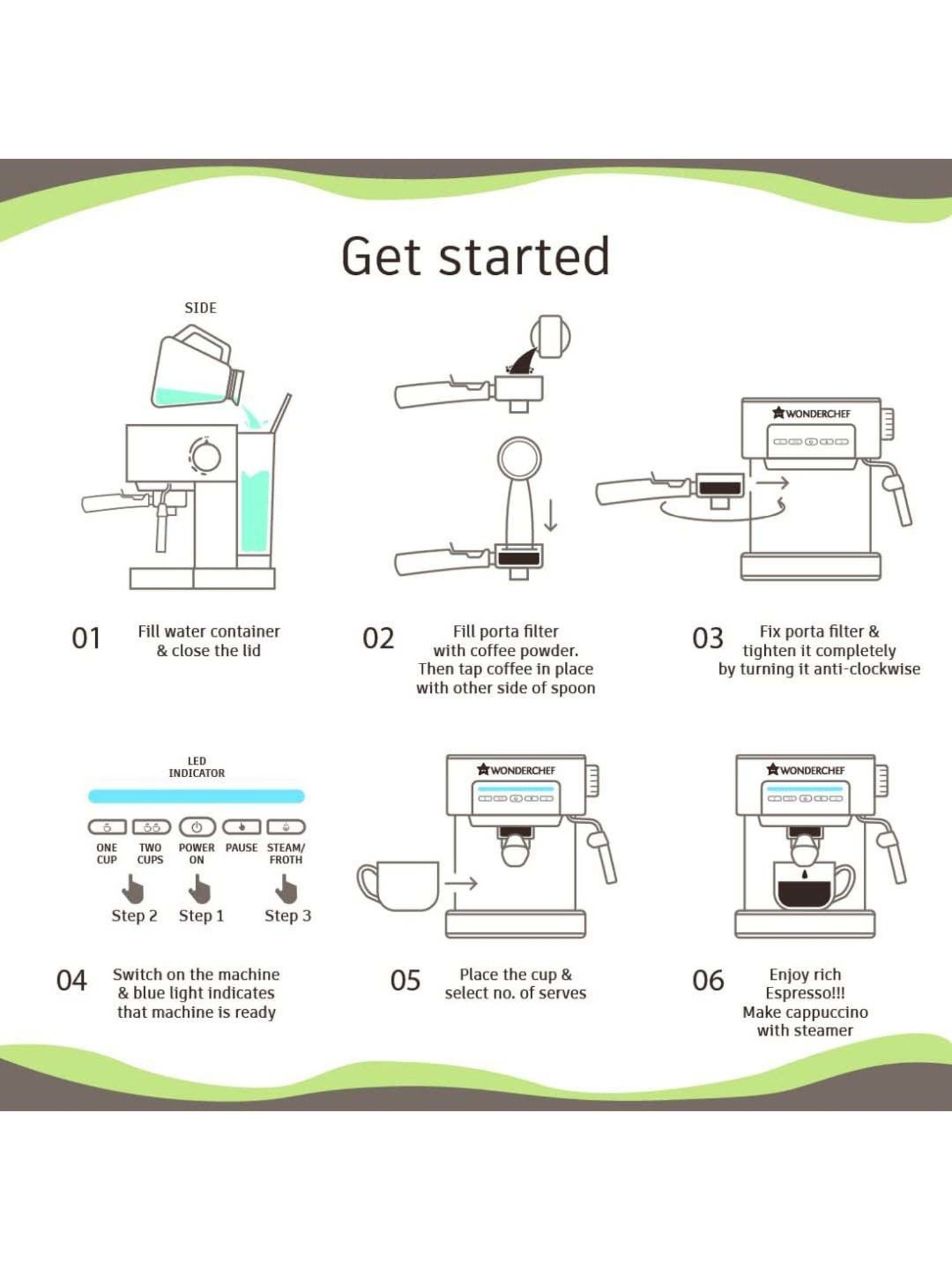 Wonderchef Regalia Capsule Coffee Machine with Frother (1400W, Black)