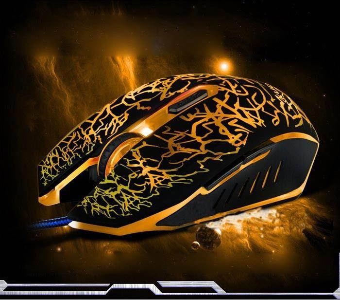 Comfortable Professional Colorful LED light Optical Wired Gaming Mouse Mice *1