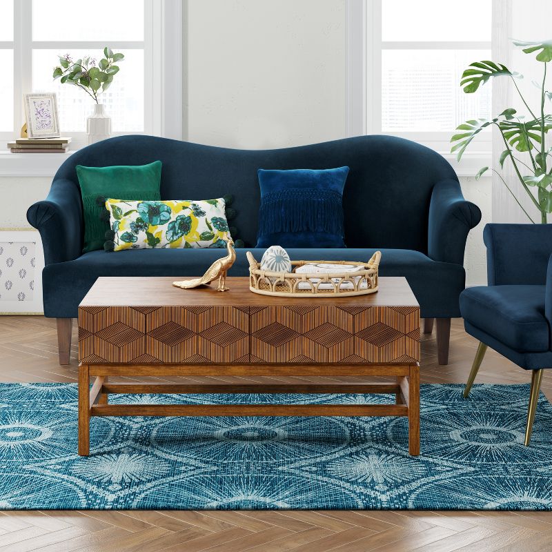 5'X7' Medallion Woven Area Rug Teal Blue - Opalhouse™