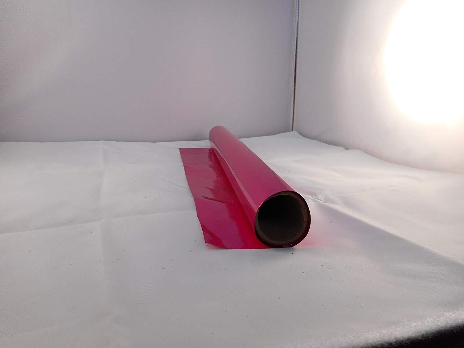 Metallic PVC Rolls 48 Inches Wide By 100 Ft. Length 1.4 Mil Gauge Film (Fuchsia)