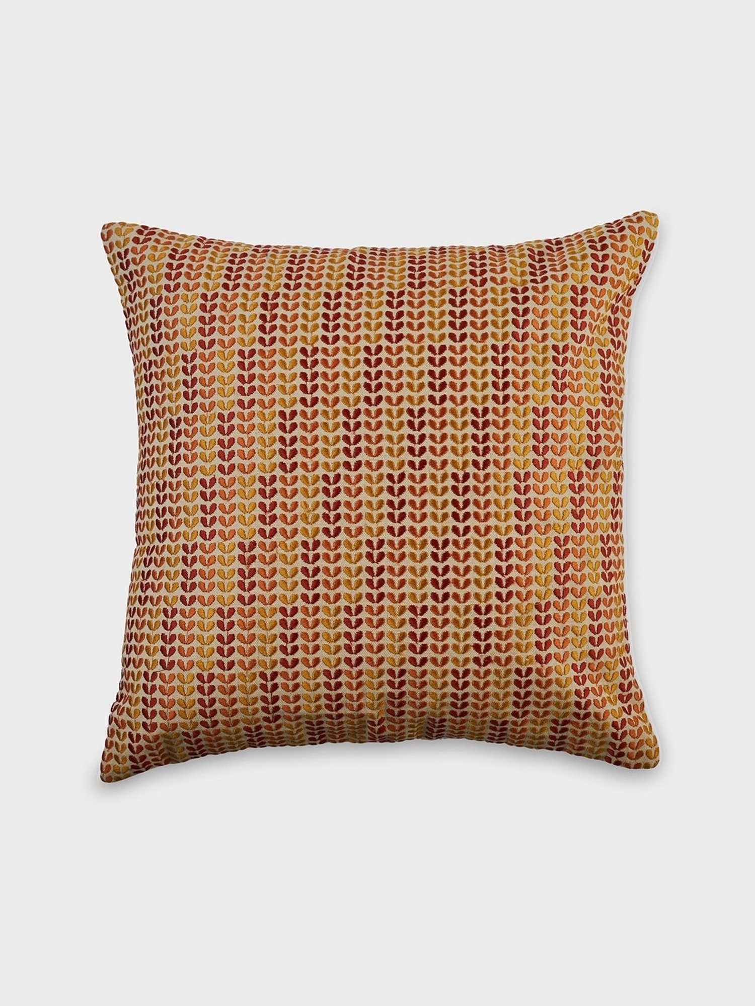 Fabindia Home Huma Woven Yellow & Orange Cotton Cushion Cover
