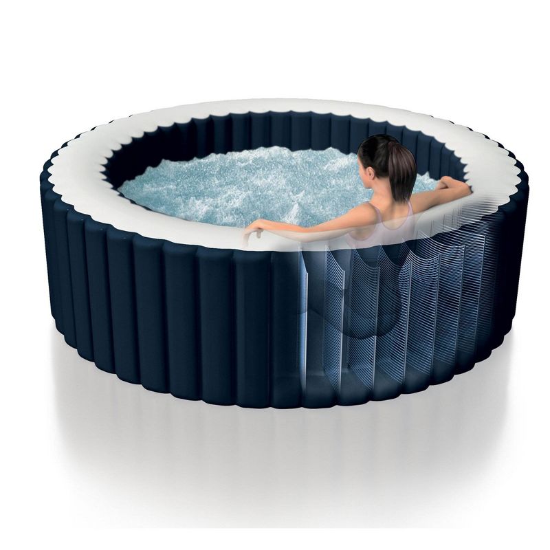 Intex Pure Spa Inflatable 4 Person Hot Tub and Battery LED Multi Color Light