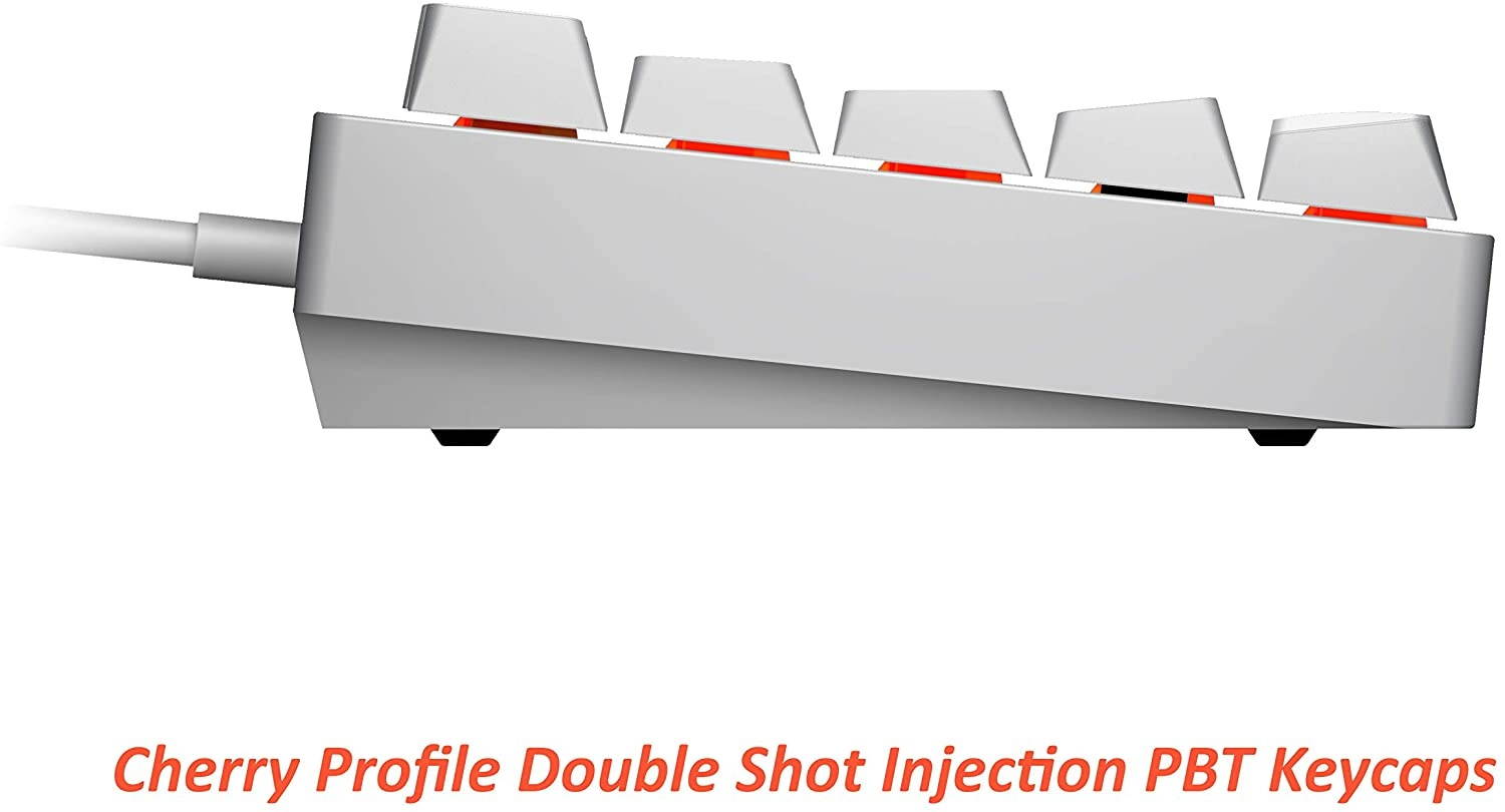 Durgod Hades 68 RGB Mechanical Gaming Keyboard - 65% Layout - Cherry Profile - NKRO - USB Type C - Aluminium Chassis (Gateron Silent Brown, White PBT)