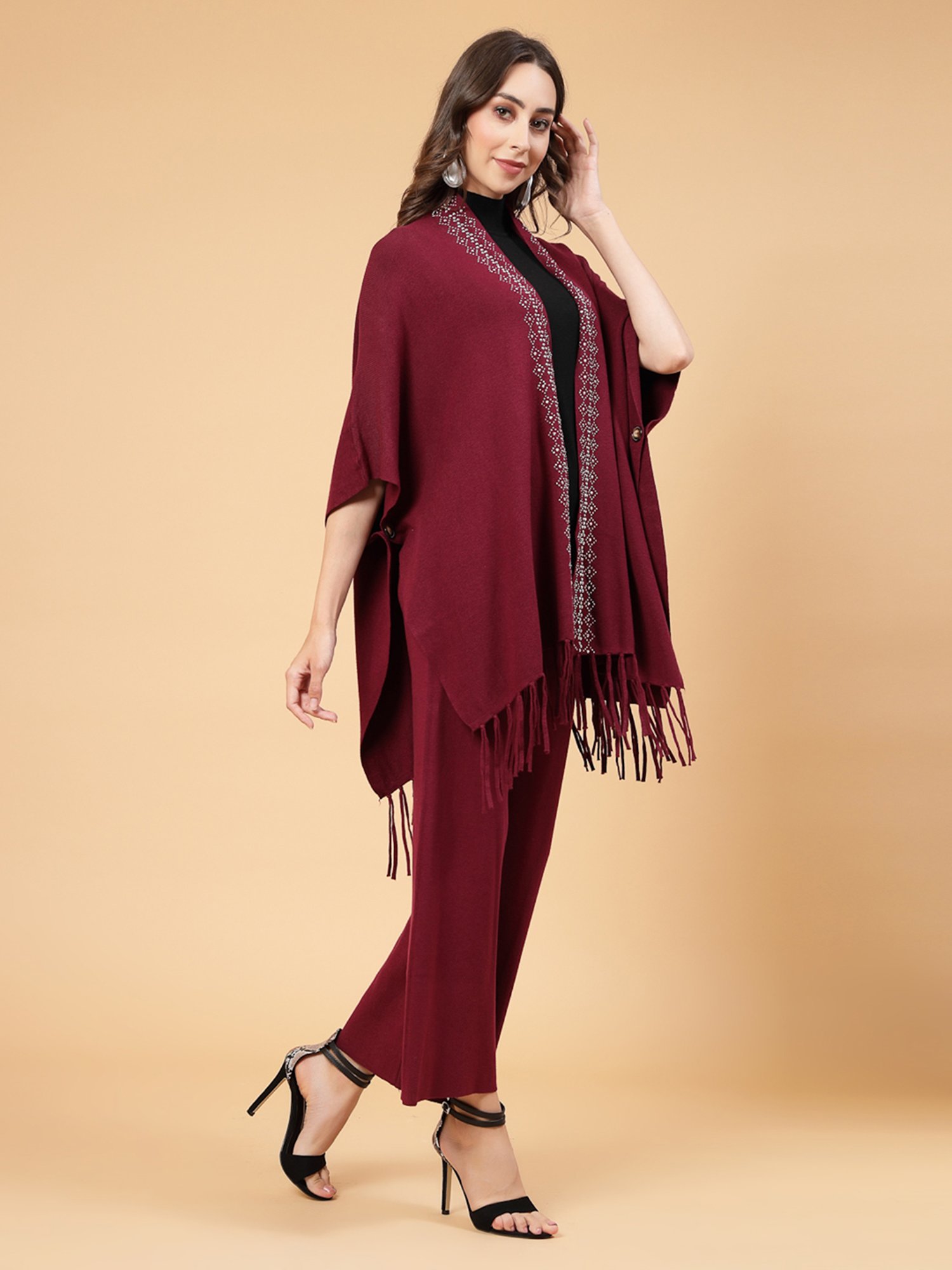 Mafadeny Wine Maxi Co-Ord Set