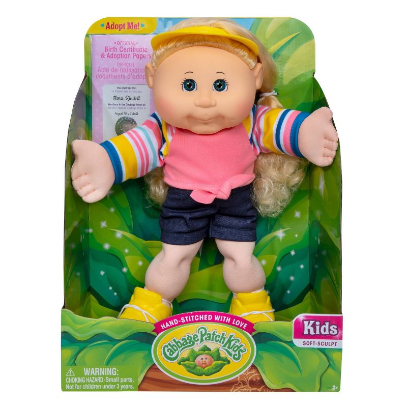 Cabbage Patch Kids 14" Blonde Hair Hazel Eyes Sporty Girl Doll