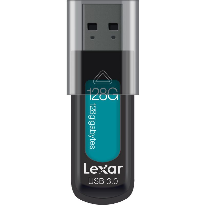 Lexar 128GB JumpDrive S57 USB 3.0 Flash Drive - 128 GB - USB 3.0 - Aqua - 256-bit AES