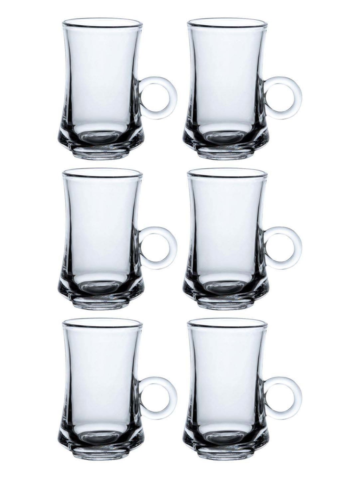 Goodhomes Transparent Glass Coffee Mug (0.105 L) - Set of 6
