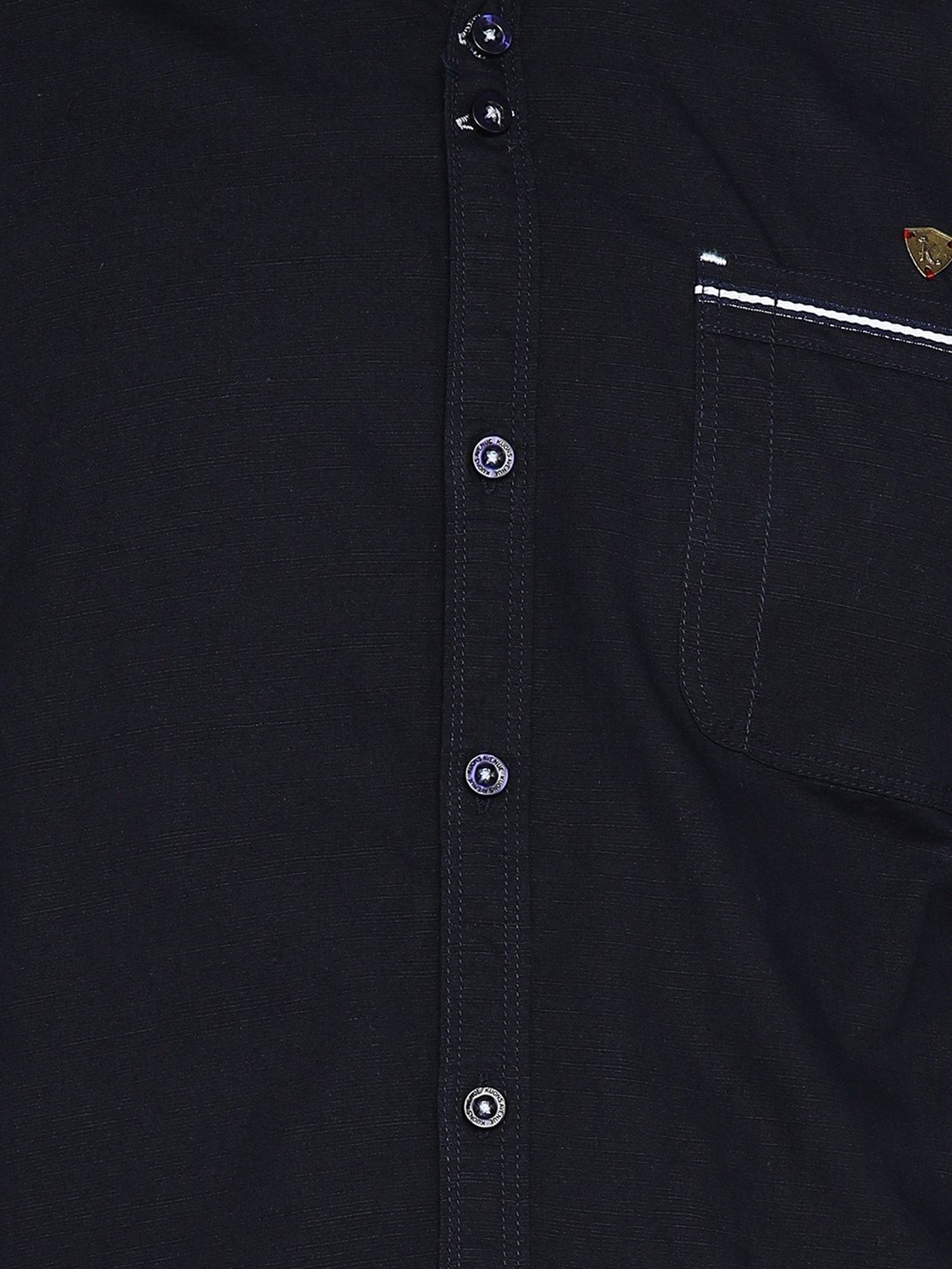 Kuons Avenue Dark Navy Slim Fit Shirt