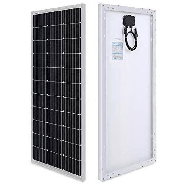 Renogy 100W 12V Monocrystalline Solar Panel Bundle Kit with 100W Solar Panel, 30A Charge Controller, 9in Adaptor Kit, A Pair of Branch Connectors