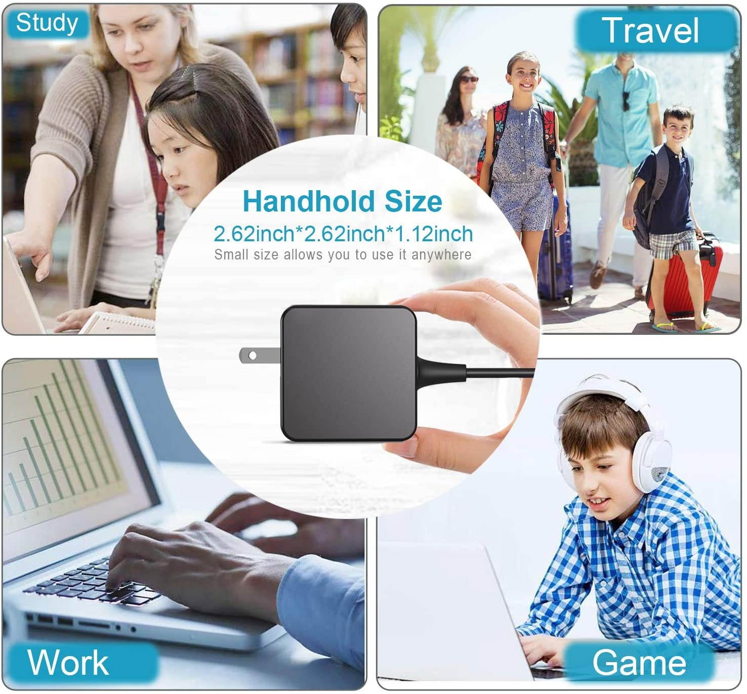 65W AC Charger Fit for Lenovo IdeaPad Flex 14 15 Flex-14 Flex-15 Flex-14IWL Flex-14API Flex-14IML Flex-15IWL Flex-15IML Flex-15IIL Laptop Power Supply Adapter Cord