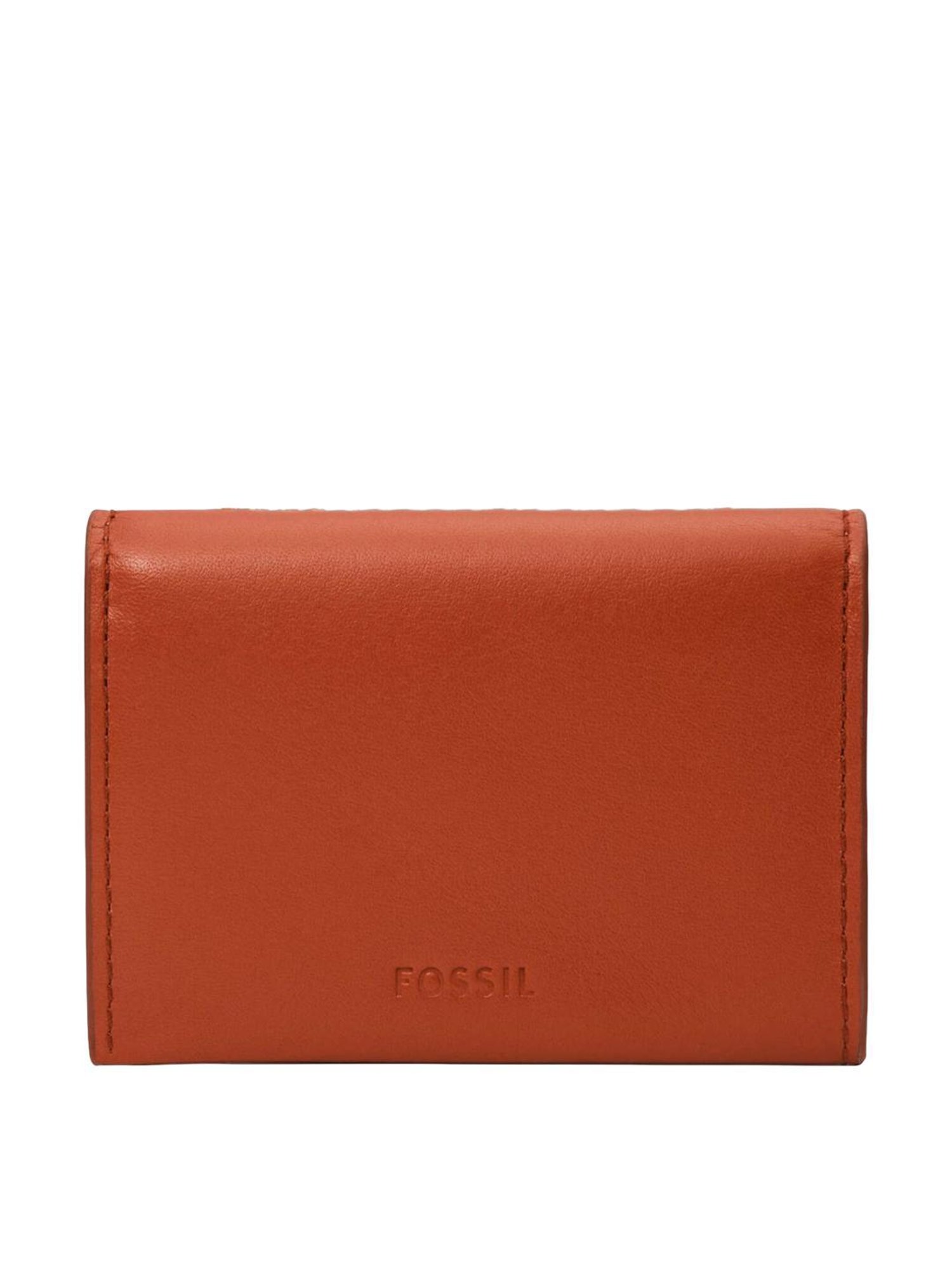 Fossil Orange Solid Bi-Fold Wallet