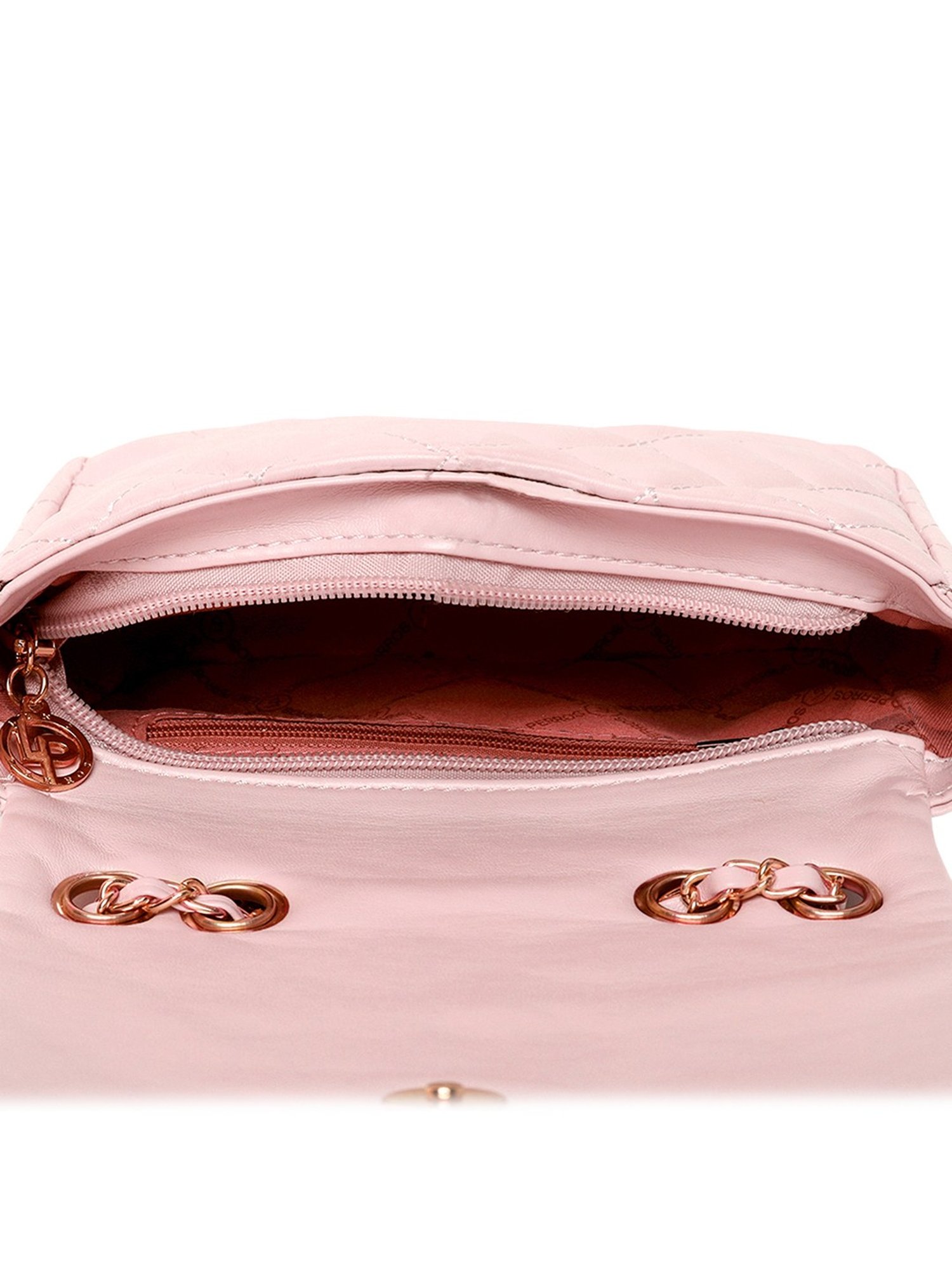 Lino Perros Pink Quilted Medium Sling Handbag