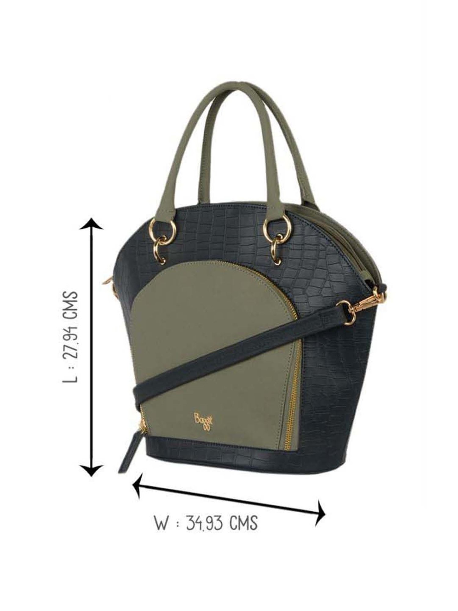 Call It Spring Black Combo Solid Large Tote Handbag