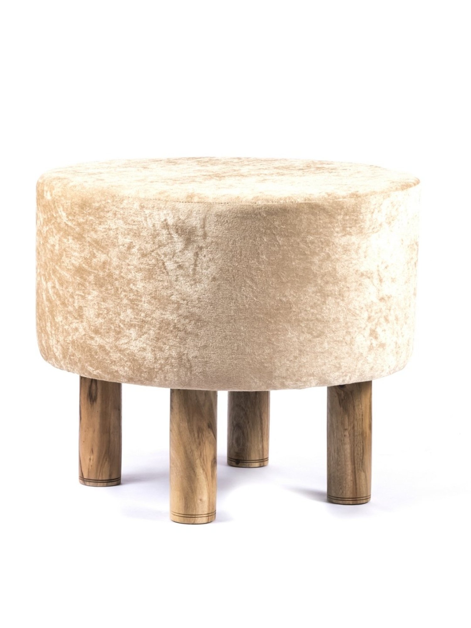 Chumbak Spring Marigold Floral Green Mango Wood Modern Trunk Storage Ottoman