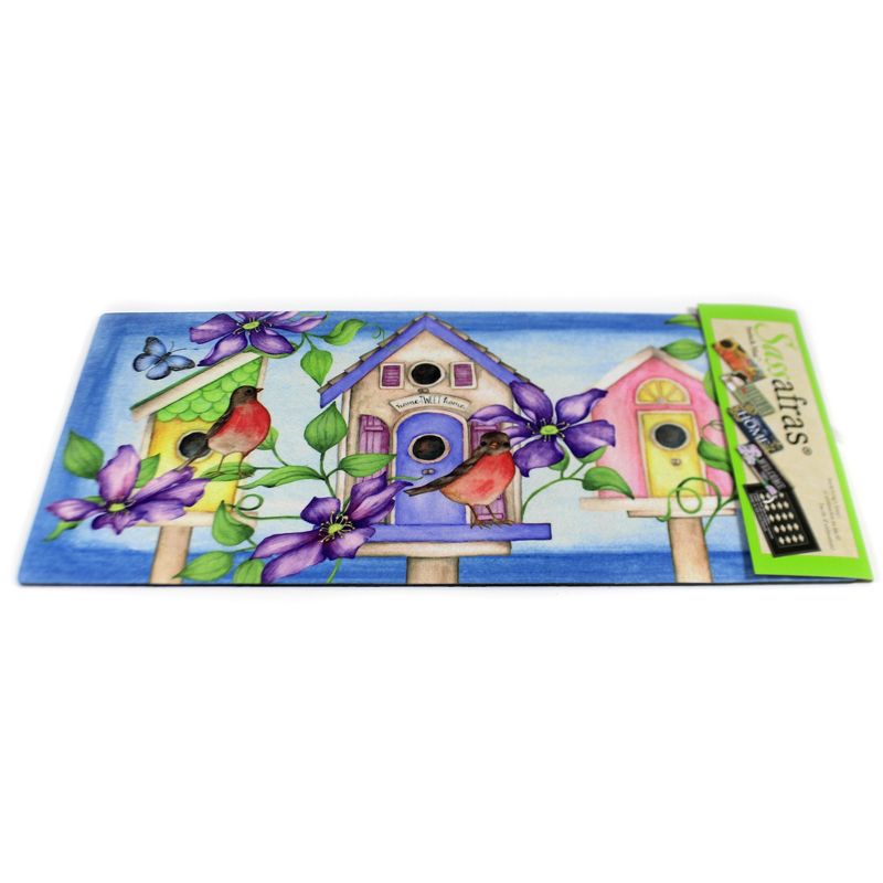 Home & Garden 9.75" Home Sweet Home Switch Mat Sassafras Birds Houses Evergreen Enterprises Inc  -  Door Mat