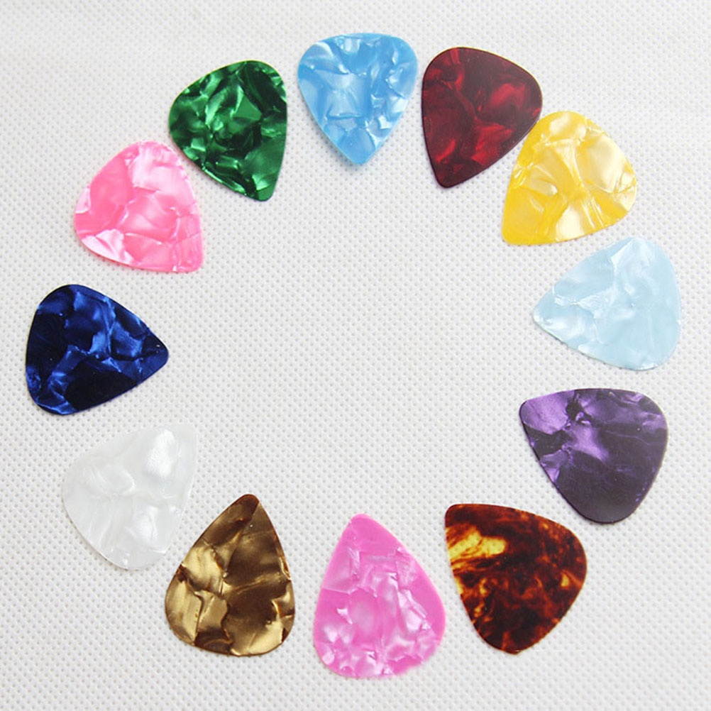 20PCS Thin Guitar Picks 0.46mm Celluloid Guitar Plectrum Sharpnel for Ukulele Guitar