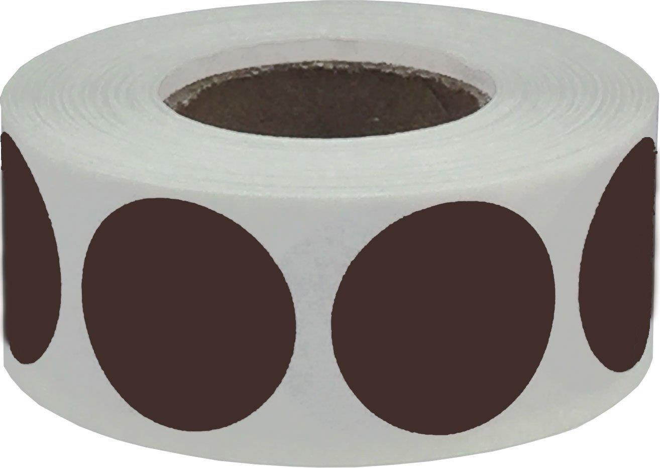 Color Coding Labels Brown Round Circle Dots For Organizing Inventory 3/4 Inch 500 Total Adhesive Stickers