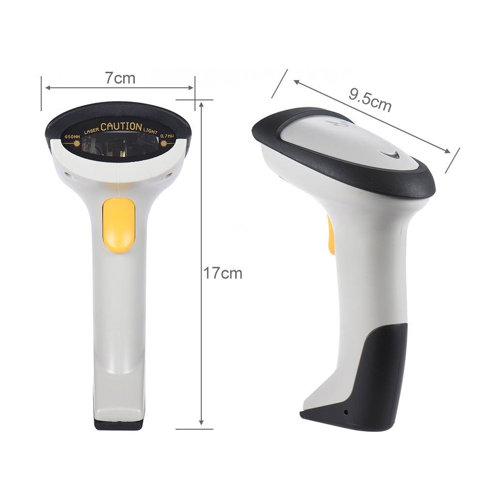 Automatic/ Manual Wireless Bluetooth Handheld 1D Barcode Scanner Reader Supports Reverse Type Bar Code Scanning for Android iOS Windows(XP/W7/W8) System for iPad iPhone Tablet Computer