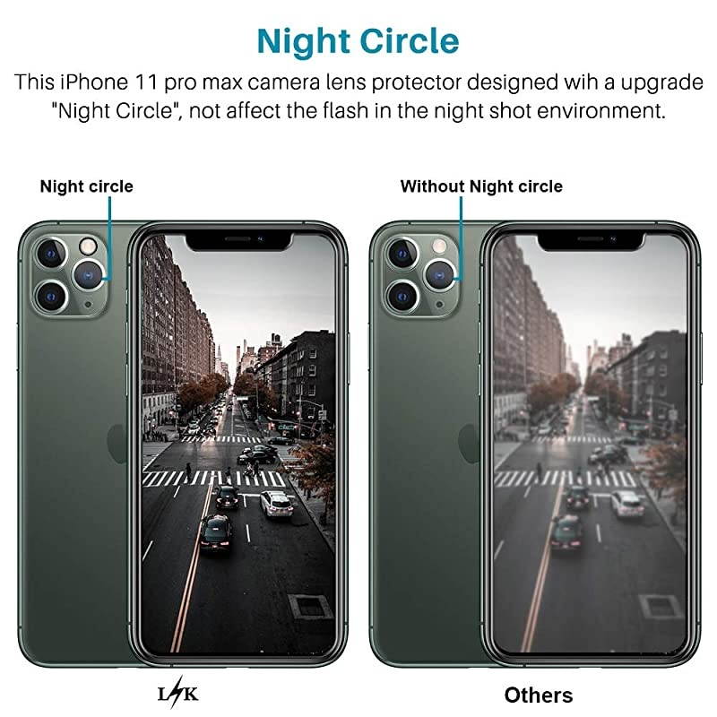 2 Pack  iPhone 11 Pro Max Camera Lens Screen Protector + 2 Pack TemperedGlass Screen Protector Film Scratchresistant fingerprintproof for iPhone 11 Pro Max 65inch