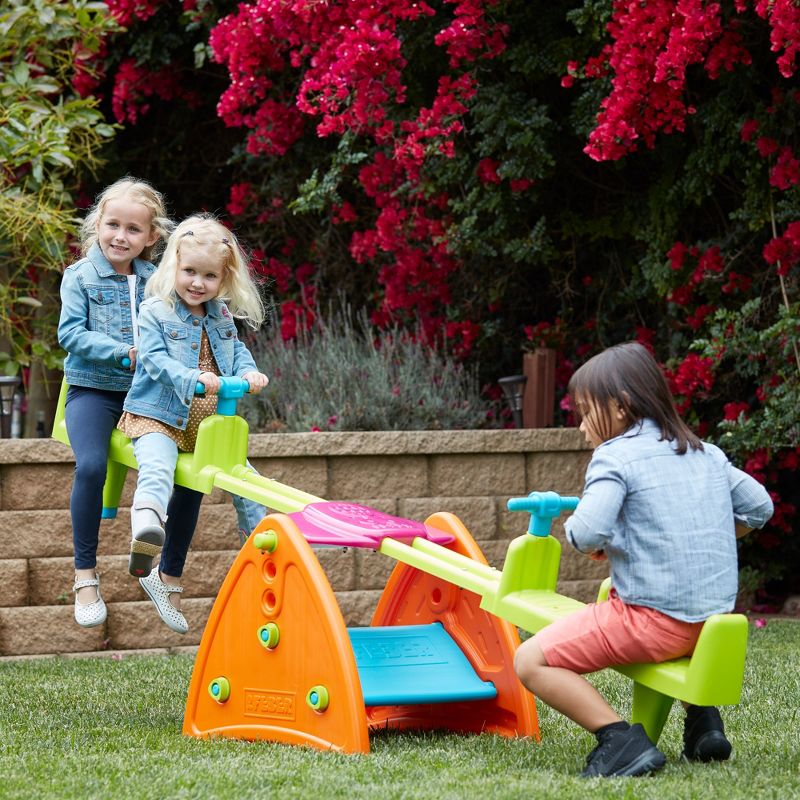 ECR4Kids Quad Seesaw Teeter-Totter for 4 Kids - Sturdy and Durable for Home, Daycare or Preschool