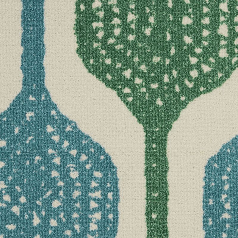 7'9"x10'10" Rectangle Indoor and Outdoor Area Rug Blue - Waverly