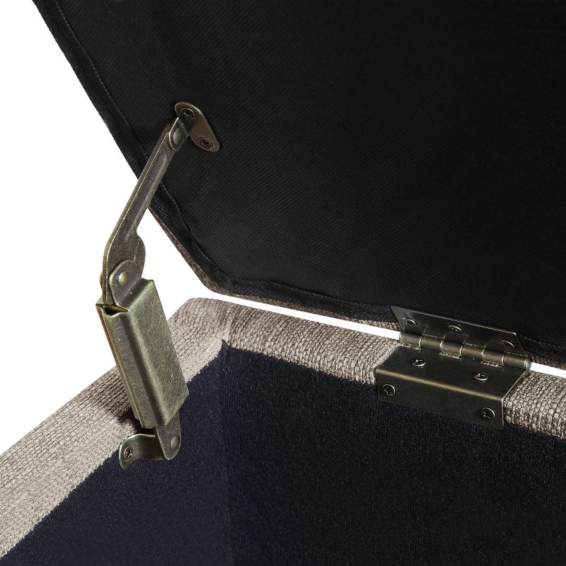 Collette Tufted Storage Bench Linen - Adore Decor