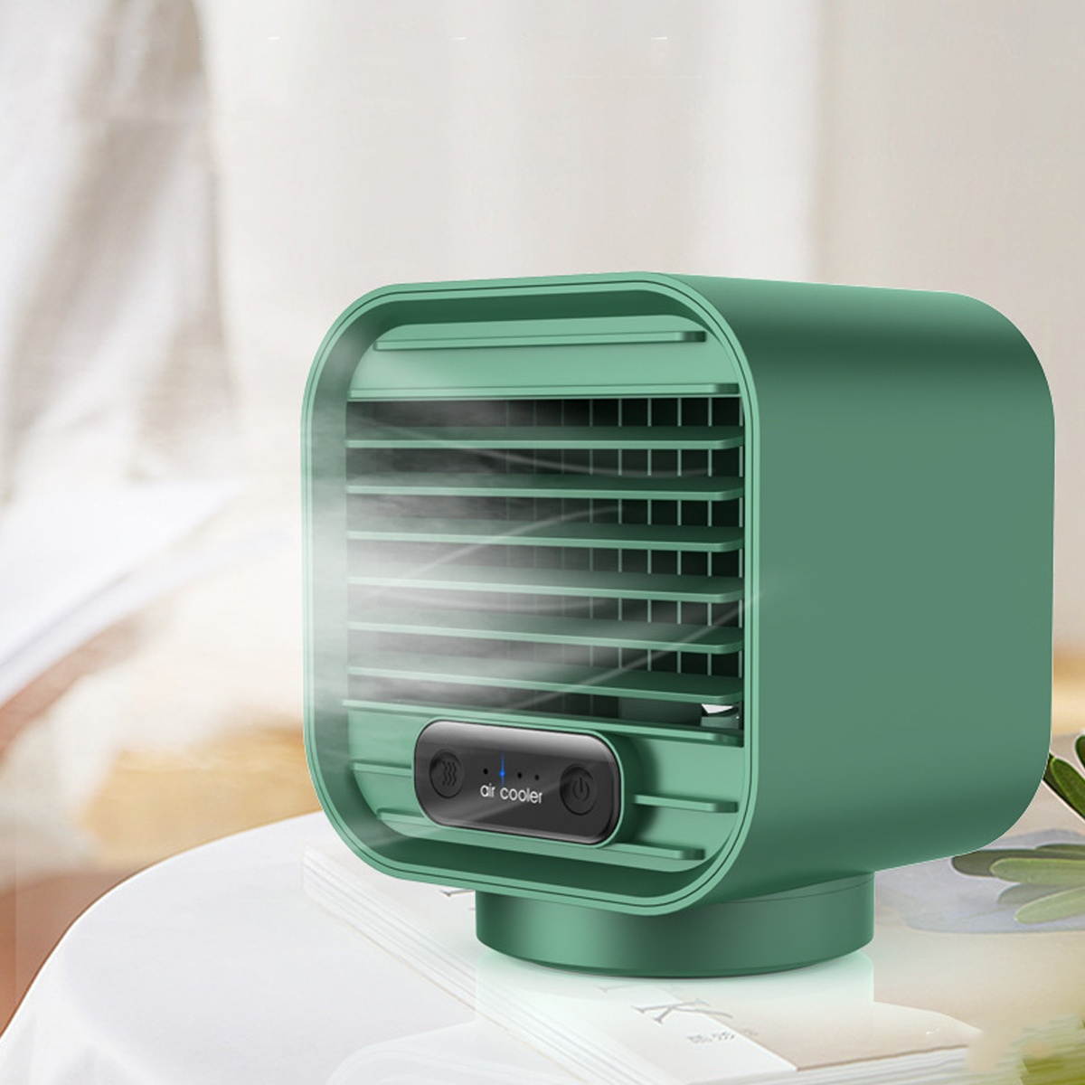 Summer Fan USB Rechargeable Spray Humidification Air Humidifier-White