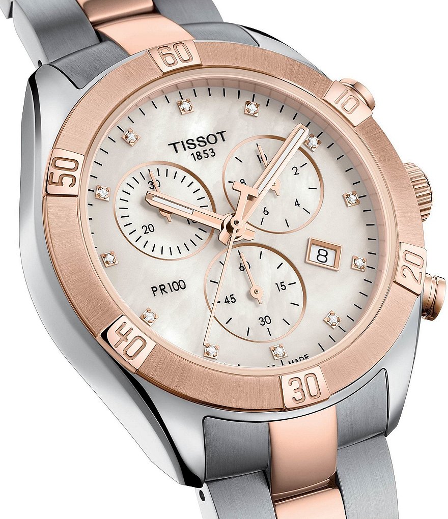 Tissot PR 100 Sport Chic Colorblock Chronograph Watch
