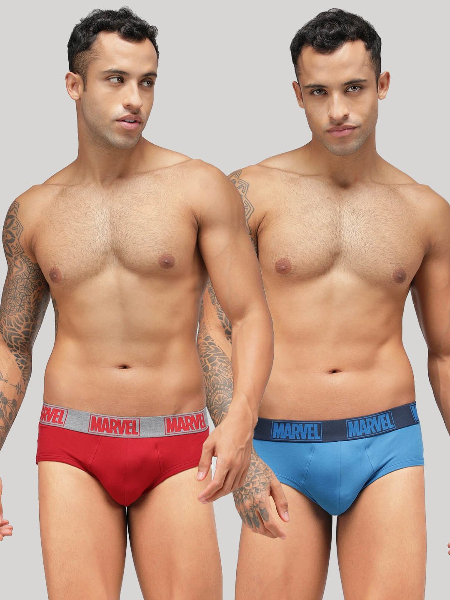 Zoiro Chinese Red & Sky Driver Regular Fit Briefs - Pack Of 2