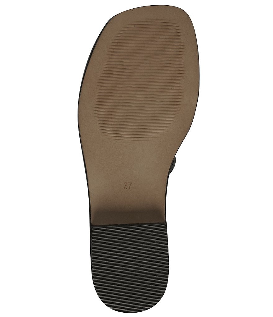 Andre Assous Rory Knotted Leather Square Toe Slide Sandals