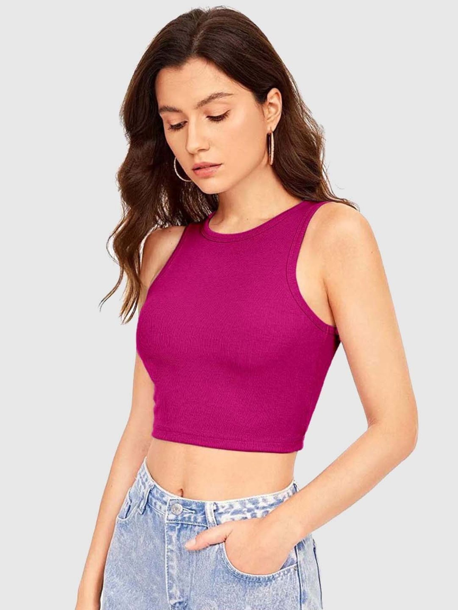 SELVIA Pink Regular Fit Top