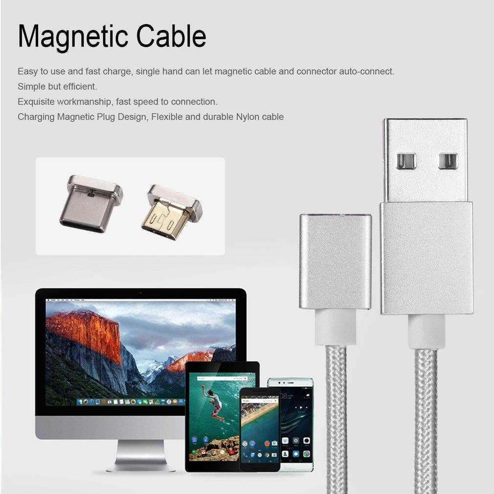 2 in 1 Micro USB & Type-C Magnetic Charging Cable Wire Adapter for Android
