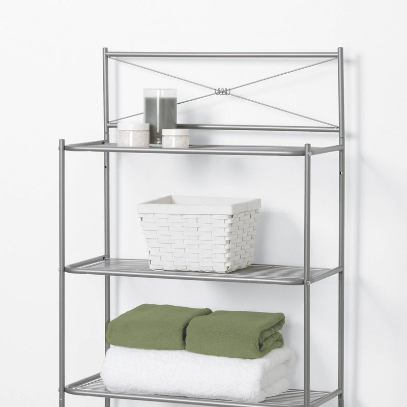 Spacesaver Over the Toilet Etagere Brushed Nickel - Zenna Home