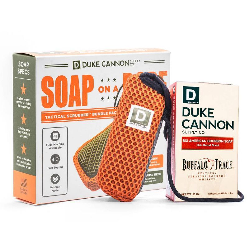 Duke Cannon Tactical Soap on a Rope + Bourbon Bar Soap - 1oz