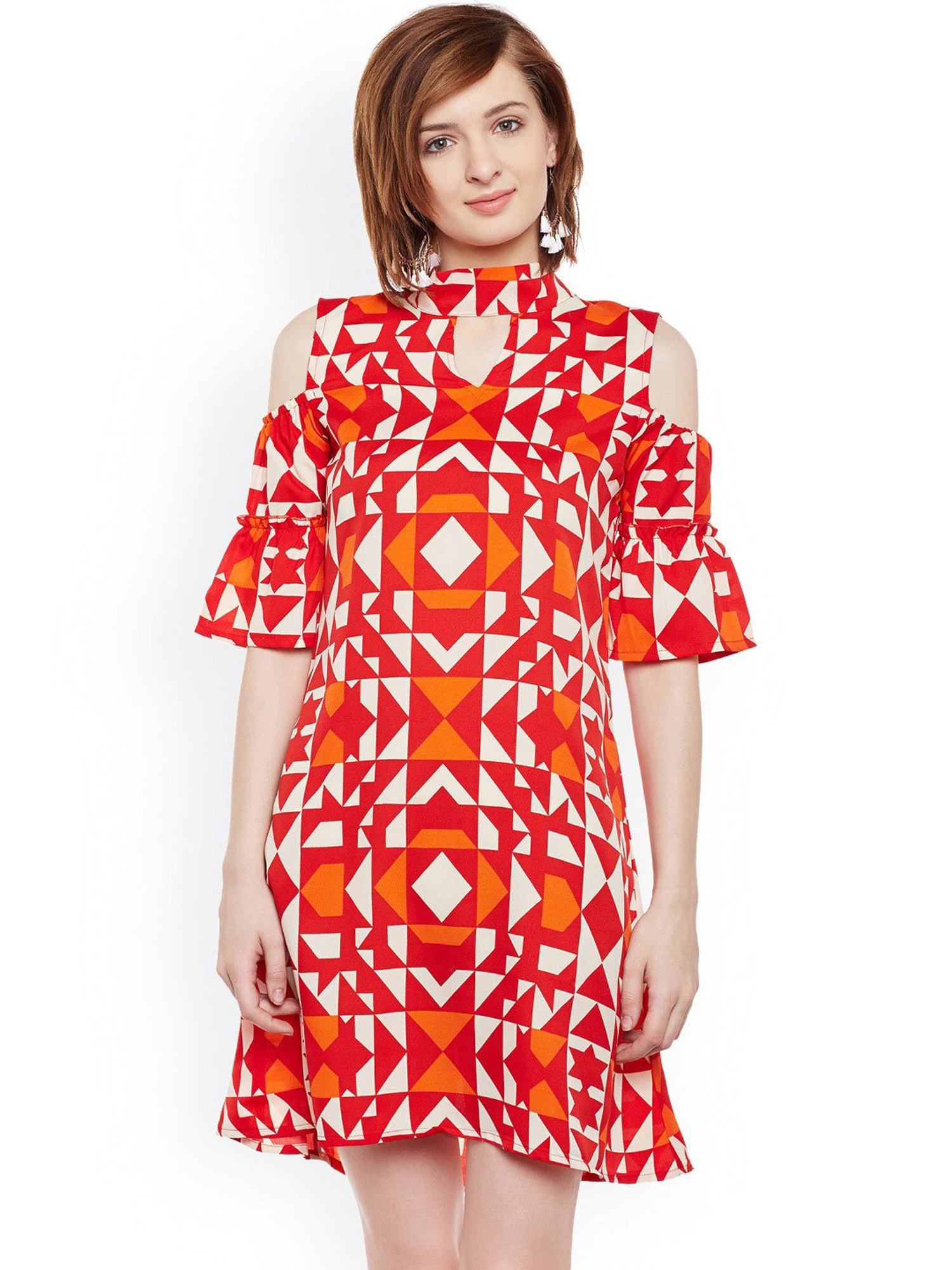 Belle Fille Red Printed Dress