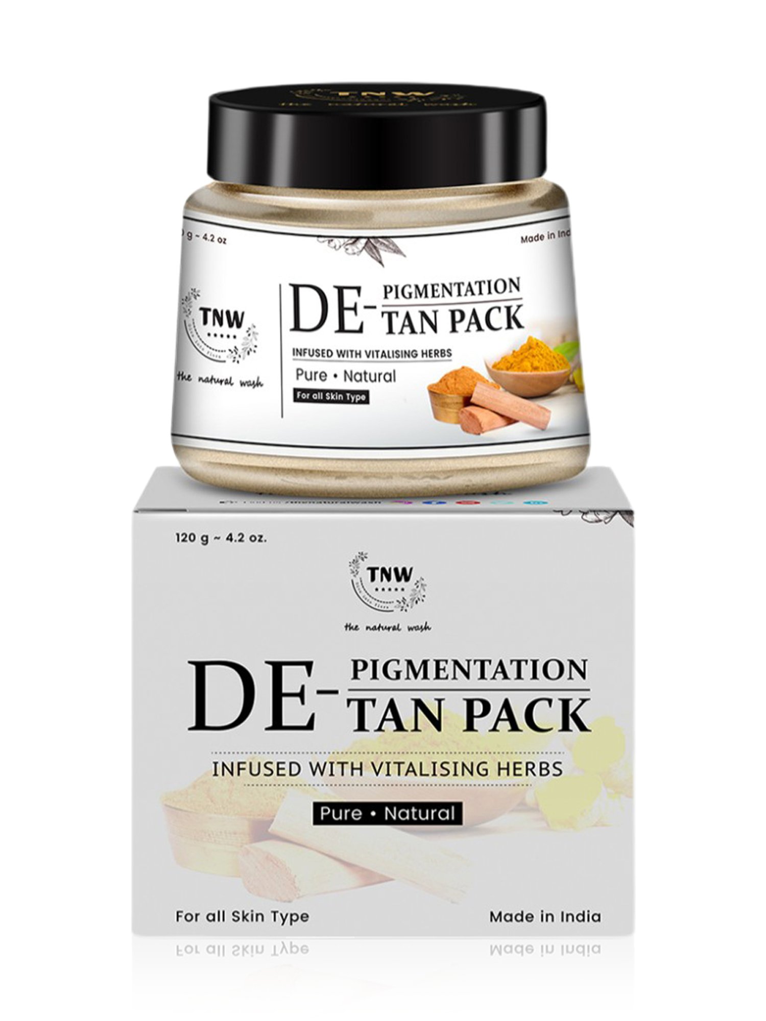TNW-The Natural Wash De-Pigmentation & De-Tan Pack - 120 gm