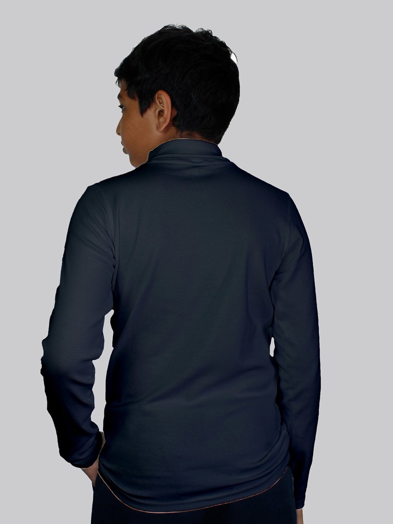 Kiddopanti Kids Black Solid Full Sleeves T-Shirt