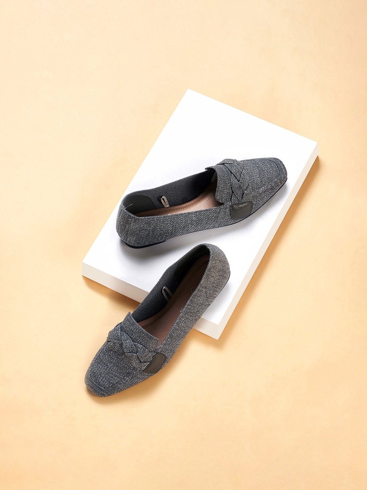 Forever Glam by Pantaloons Women's Grey Flat Ballets