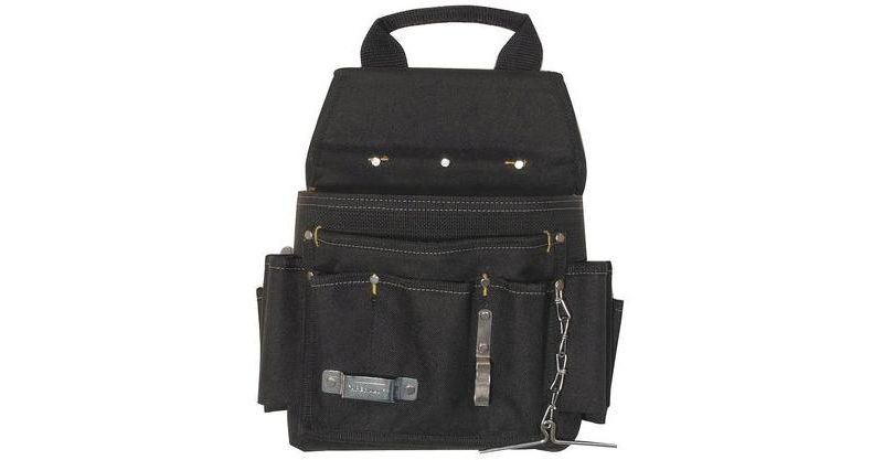 WESTWARD 13T128 Black Polyester Fits Belts Up to 2-3/4", 12 Pockets