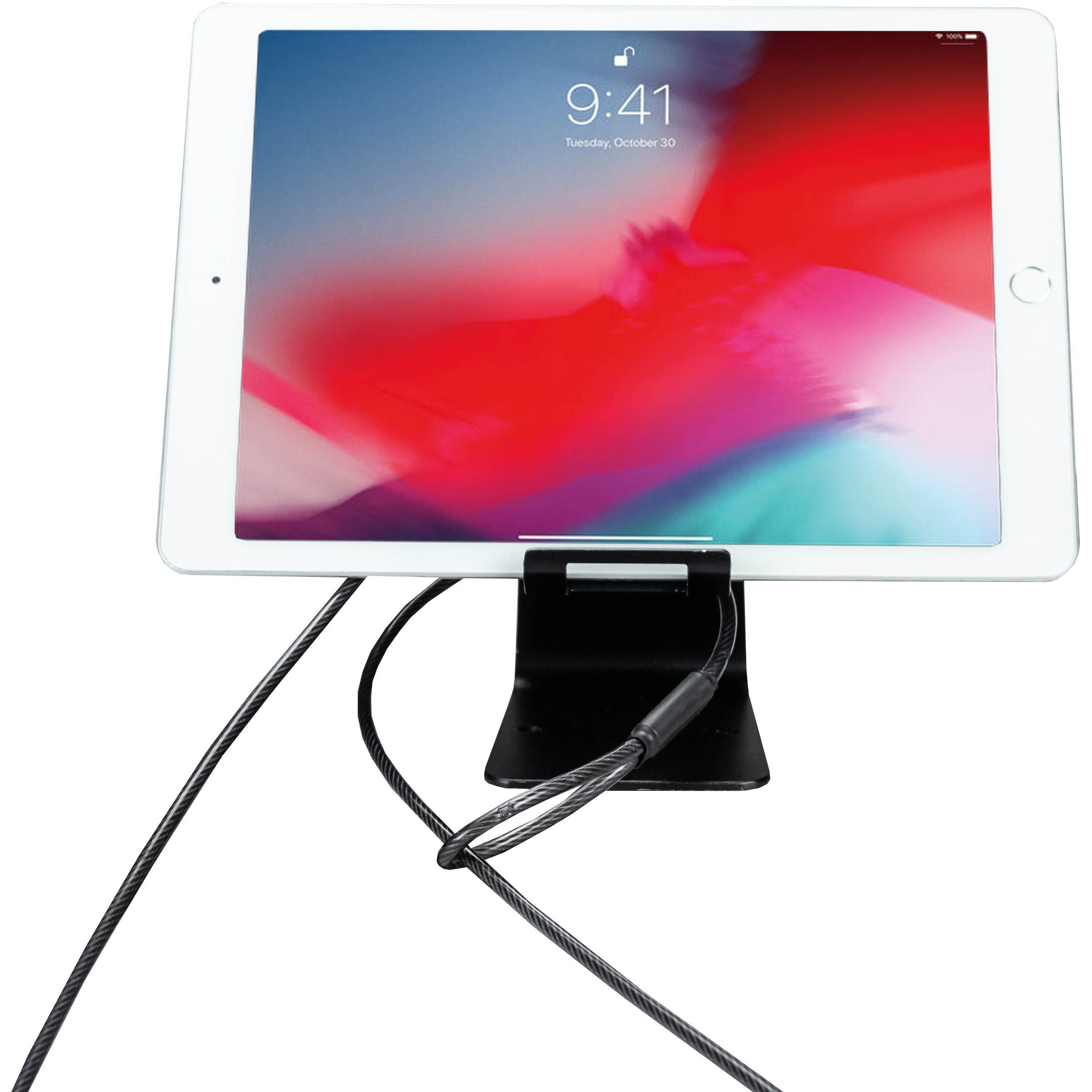 CTA Digital Tablet Security Kiosk Kit with Display Stand and Locking Cable