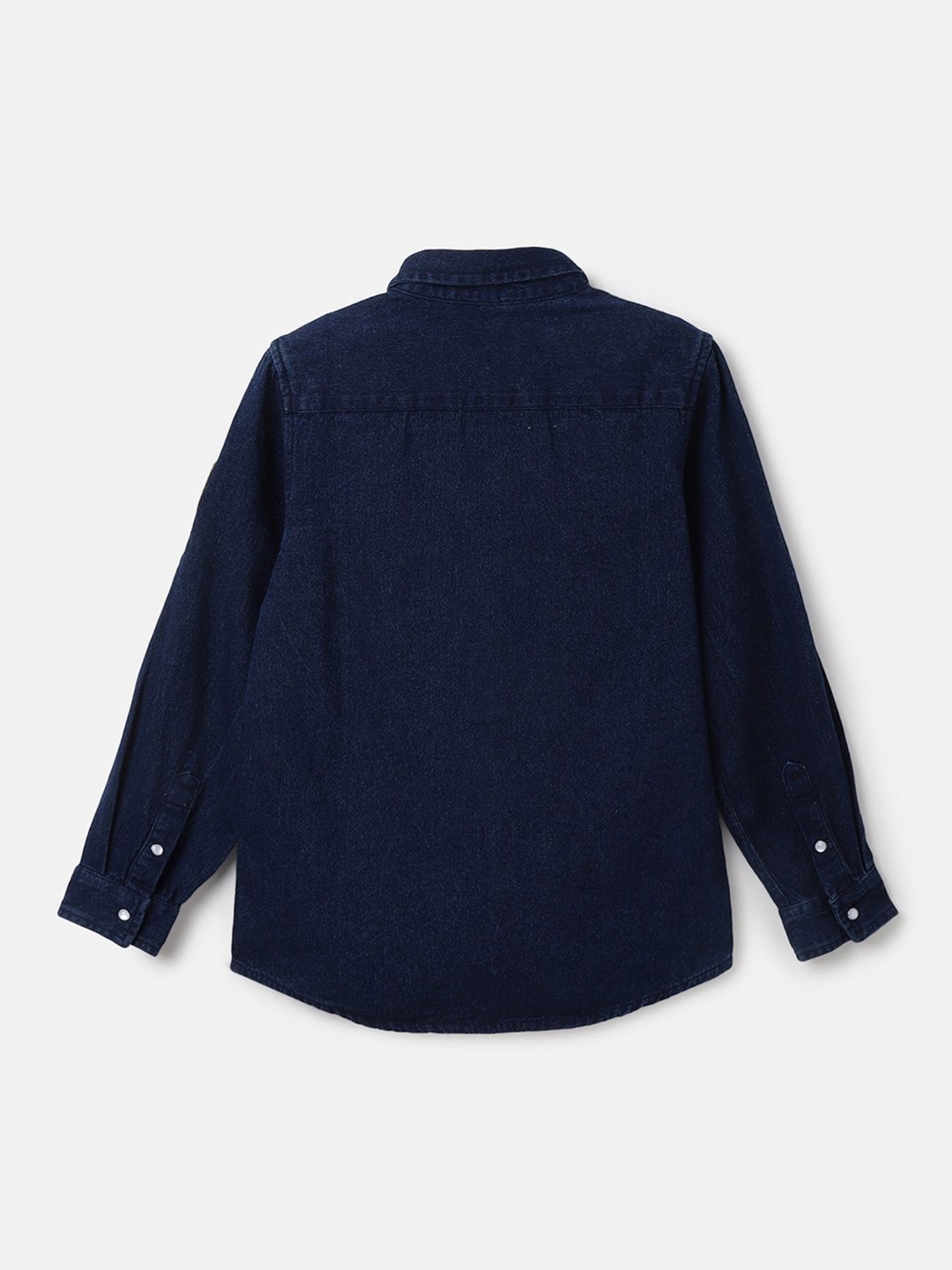 United Colors of Benetton Kids Navy Solid Full Sleeves Shirt