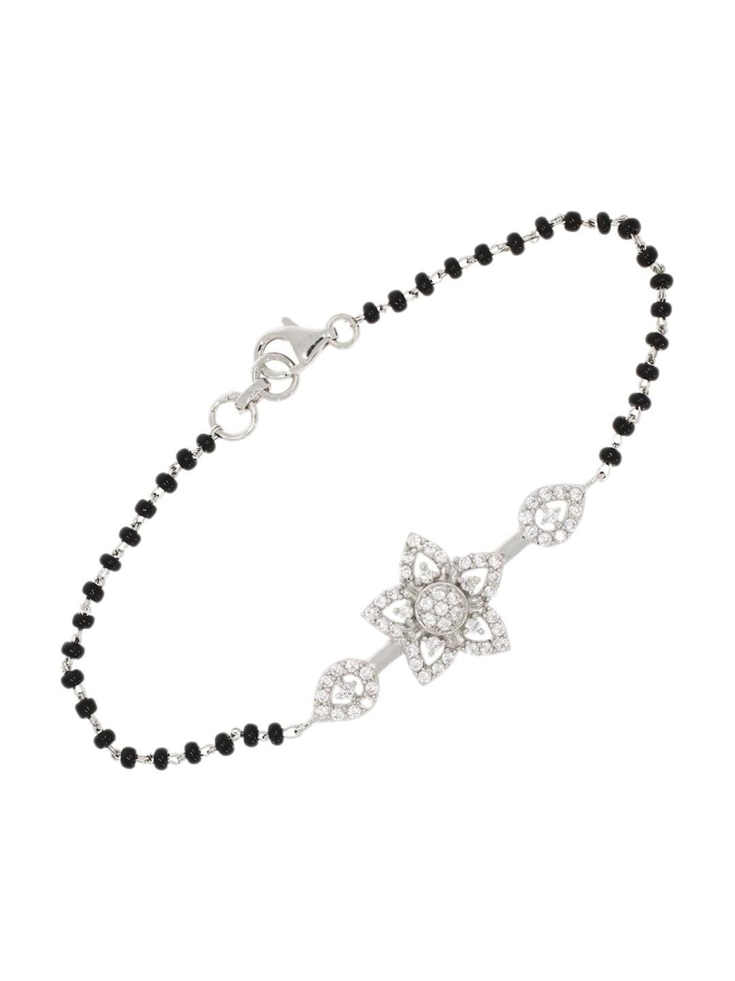Anayra 92.5 Sterling Silver Mangalsutra Bracelet for Women